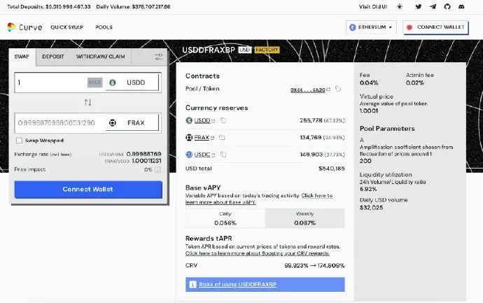 USDD-FRAXBP矿池正式登陆Curve
