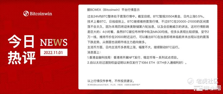 Bitcoinwin：11.01BTC行情分析（附财经日历）