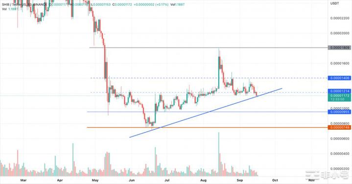 SHIB价格有望在9月跌破0.00001美元
