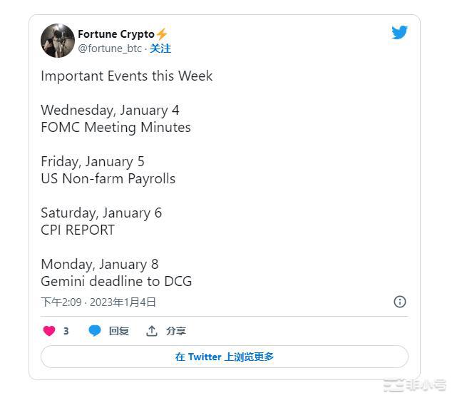 比特币价格和以太坊预测；FOMC 会议纪要今日备受关注