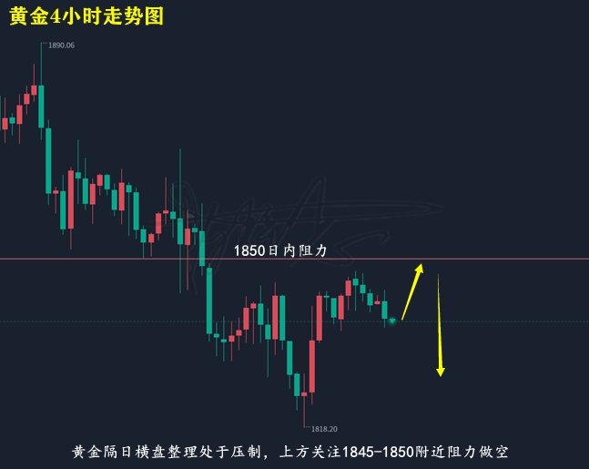 陈梓志：2.21黄金原油横盘整理，日内能否再次下行，如何操作