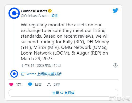 Coinbase下架6种山寨币！价格暴跌