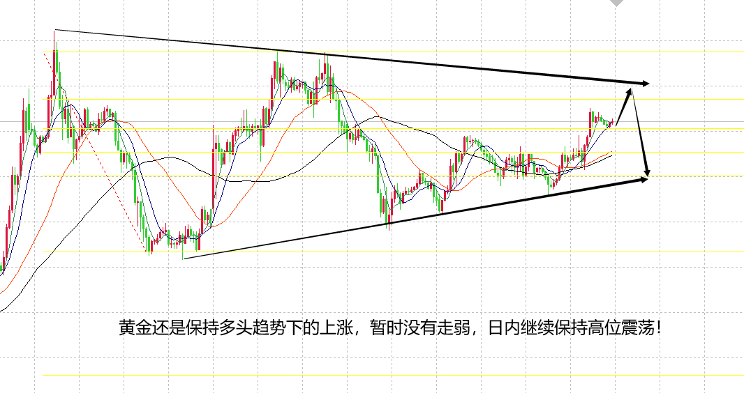 山海：黄金强势卷土重来尾盘多空均有机会！