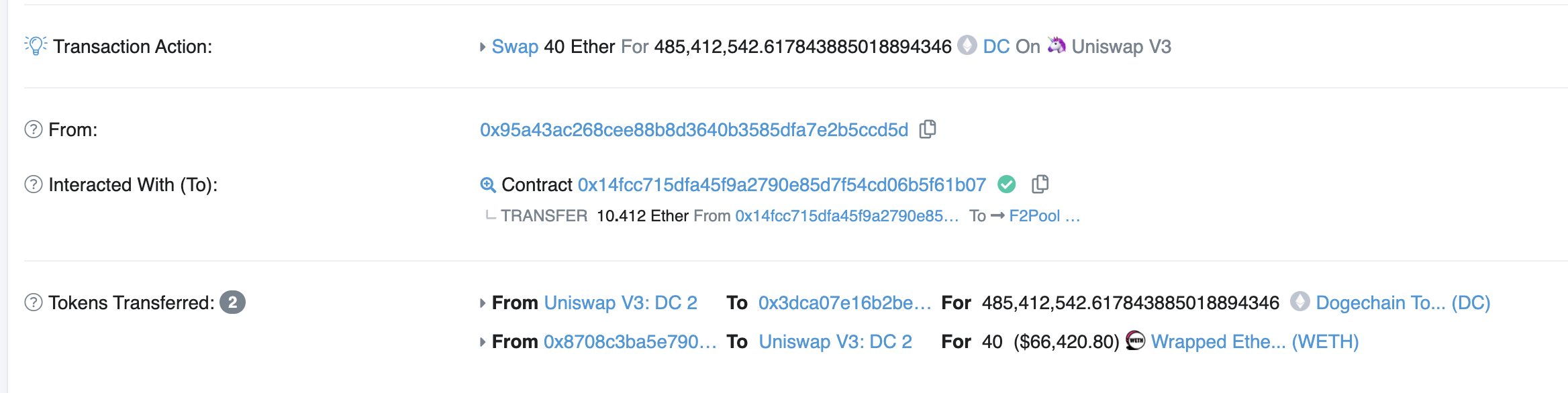 内幕交易、团队控盘，谨慎参与DogeChain