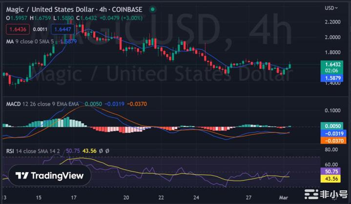 MAGICCoin在看涨后从关键支撑反弹