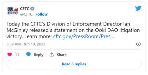 CFTC胜诉OokiDAO开创DAO可承担法律责任的先例