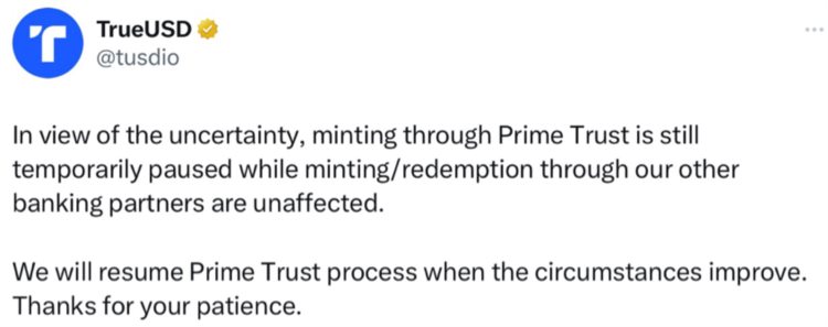 PrimeTrust面临破产危机有哪些潜在的连锁反应？