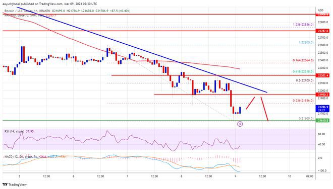 比特币（BTC）看跌者不断推高为什么跌至2万美元仍有可能