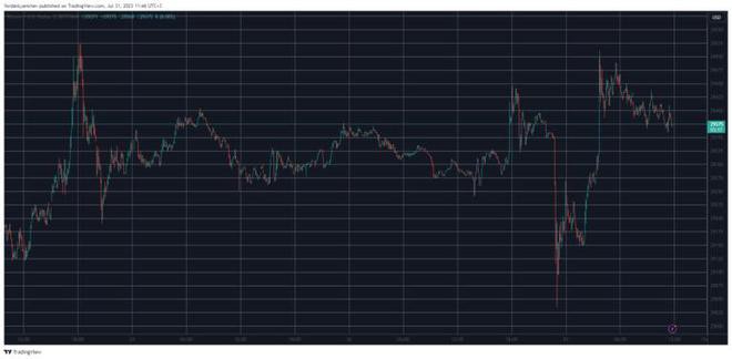 BSV 每日飙升 11%，BTC反弹 2.9 万美元