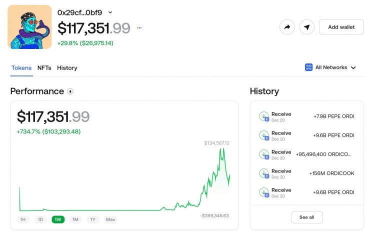 在短短14小时内这款加密<a title='注册数字钱包' href='https://okk.meibanla.com/btc/okex.php' target='_blank' class='f_b'>钱包</a>从221美元涨至131891美元