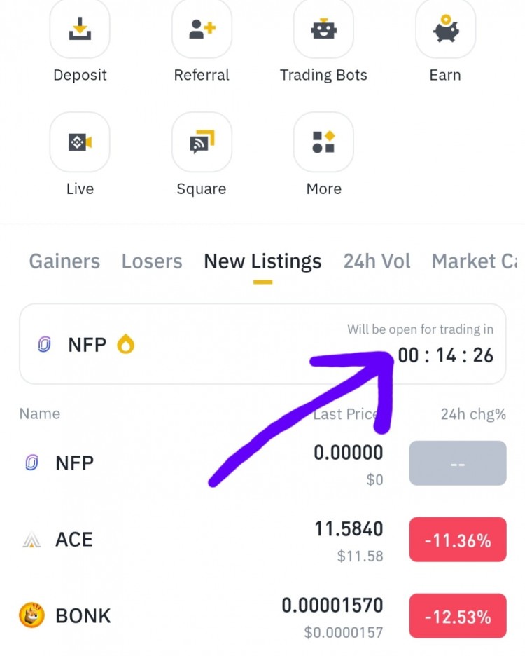 NFP代币在币安<a title='币交易所' href='https://okk.meibanla.com/btc/okex.php' target='_blank' class='f_b'>交易所</a>正式上市10分钟内开始交易