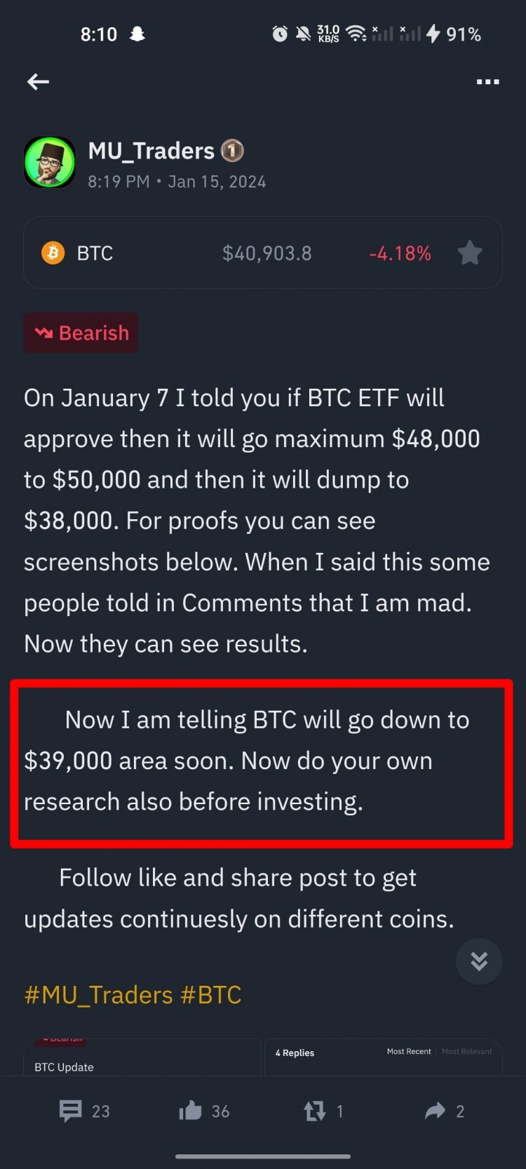 BTC价格分析及市场预测更新