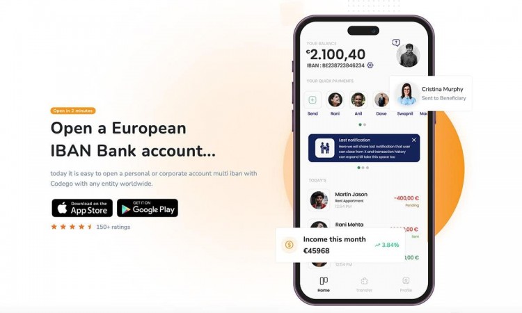 CODEGOGROUP推出CODEGOPAY一款包含IBAN卡和加密欧元CONVE的一体化支付应用程序