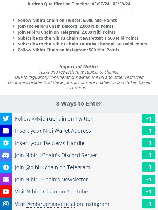 NIBI空投在17天内确认如何获得NIBI空投资格
